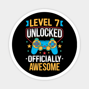 Level 7 Unlocked Officially Awesome 7th Birthday Magnet